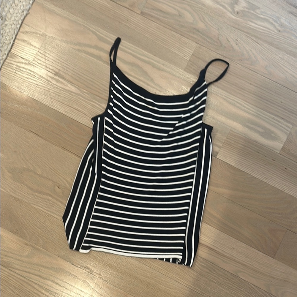MaxMara Blue and White Striped Women's Tank